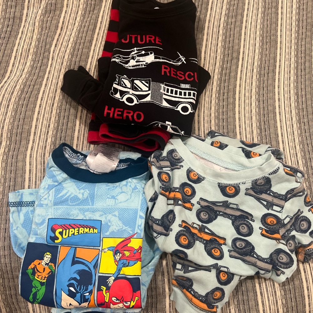 Superhero and Vehicle Themed Kids Pajama Set
